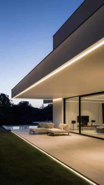 Éclairage terrasse moderne