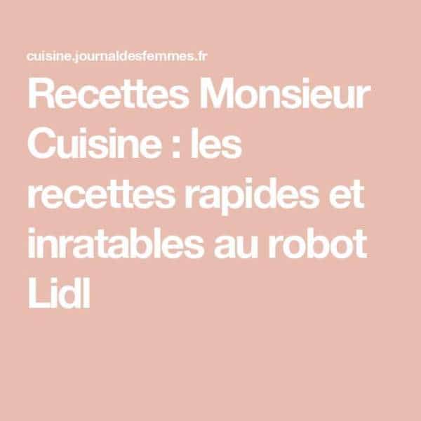 Monsieur Cuisine Smart Recettes