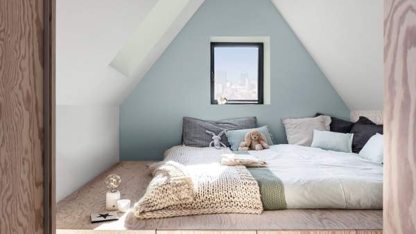 quel mur peindre chambre sous pente