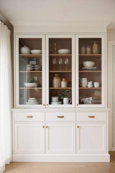 Buffet vaisselier verres design