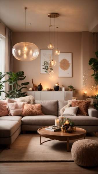 couleur salon chaleureux moderne