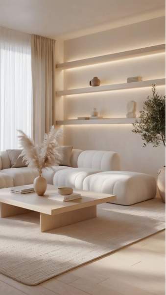 Salon cocooning beige