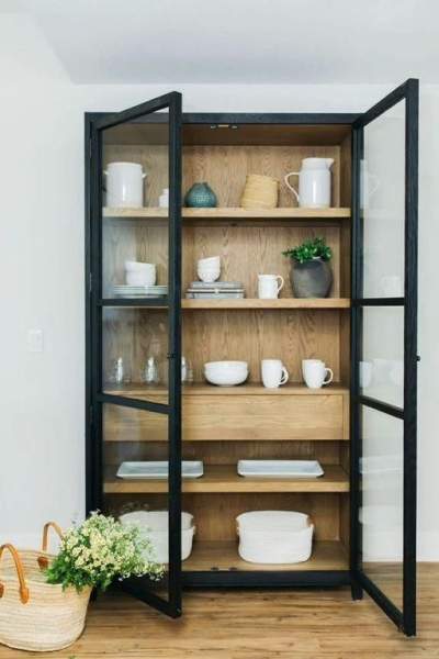 Buffet vaisselier verres design