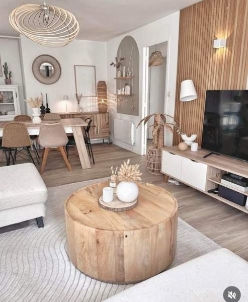 meubles de salon en bois blanc