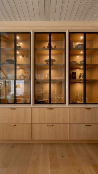 Buffet vaisselier verres design