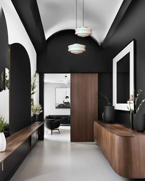 Peinture mur noir mat