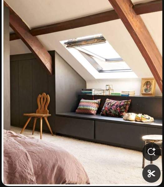 Chambre sous combles peinture