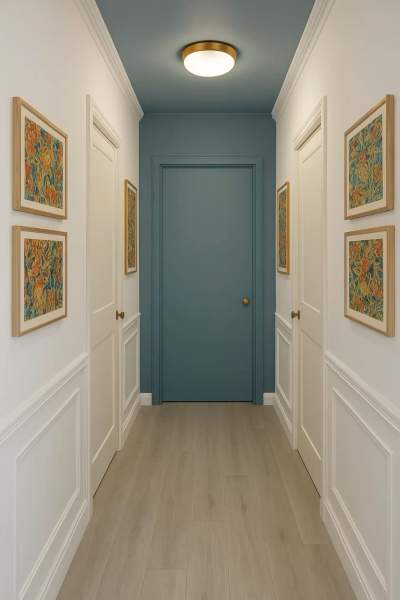 Couloir portes peintes
