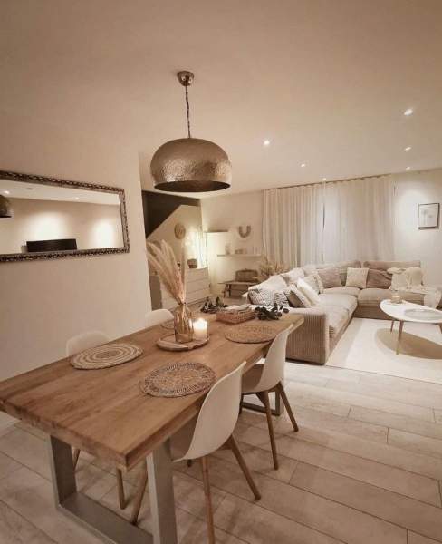 Salon cocooning beige