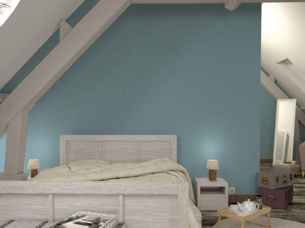 Chambre sous combles peinture