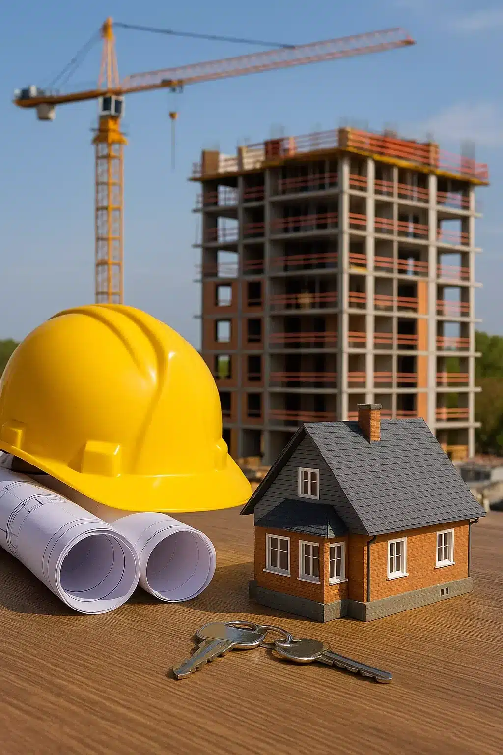 Chantier construction maison