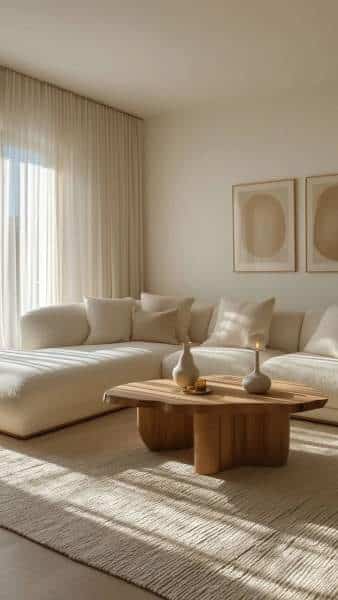 Salon cocooning beige