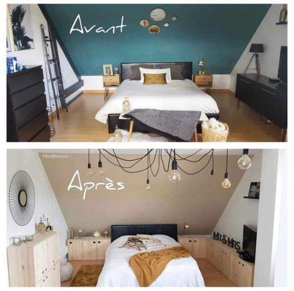 quel mur peindre chambre sous pente