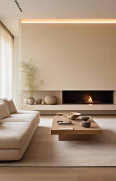 Salon chaleureux moderne