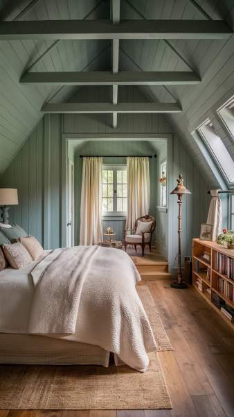 Chambre sous combles peinture