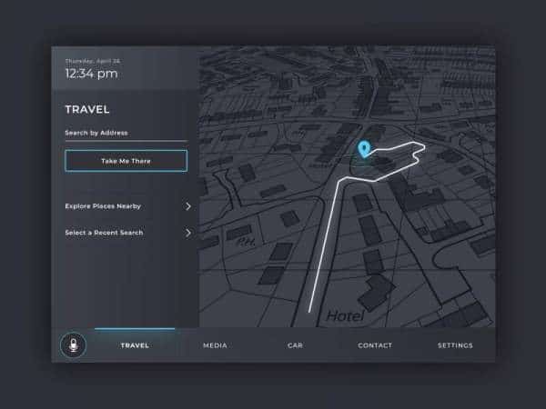 Interface GPS voiture