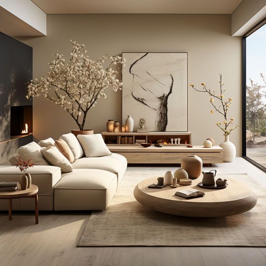 couleur salon chaleureux moderne