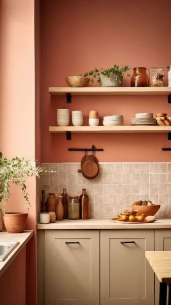 Cuisine mur coloré