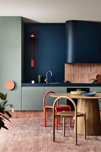 Cuisine mur coloré