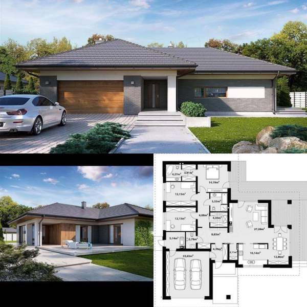 Plan maison plain pied garage