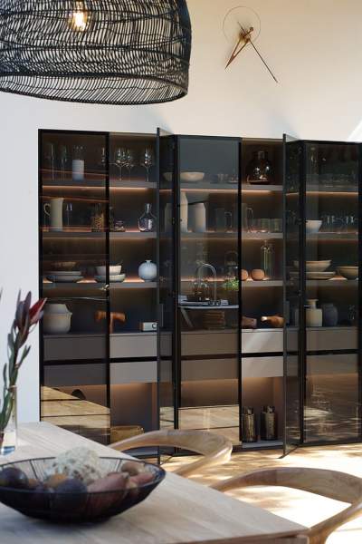 Buffet vaisselier verres design
