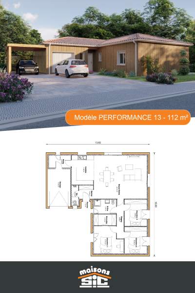 prix maison plain pied 100m2 garage