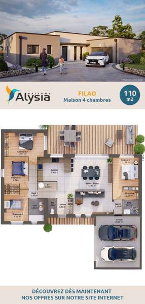 prix maison plain pied 100m2 garage