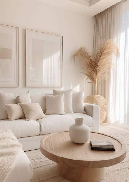 Salon cocooning beige