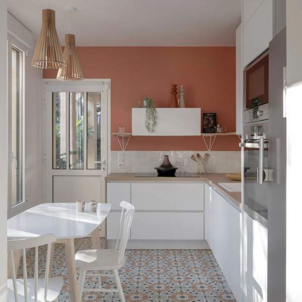 Cuisine mur coloré