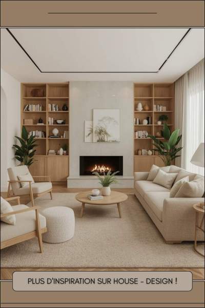 meubles de salon en bois blanc