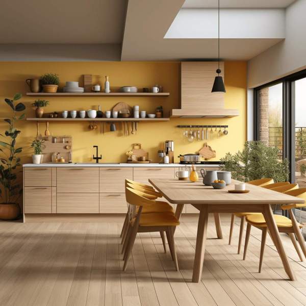Cuisine mur coloré