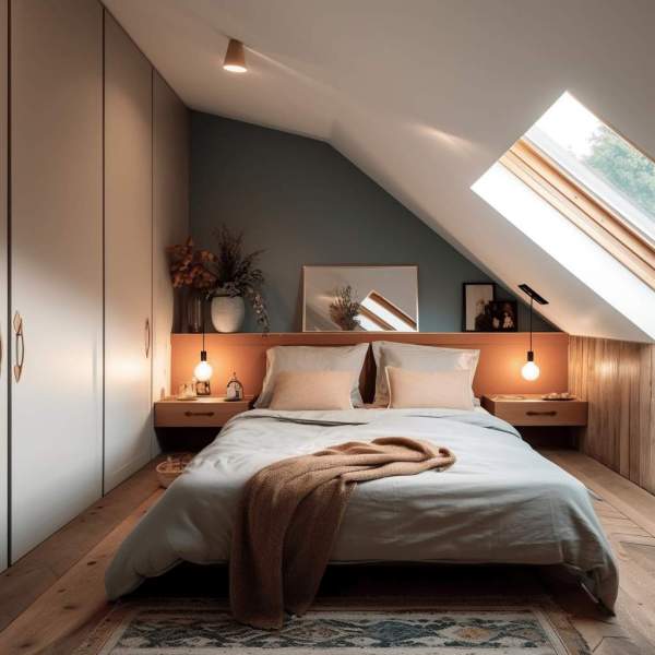quel mur peindre chambre sous pente