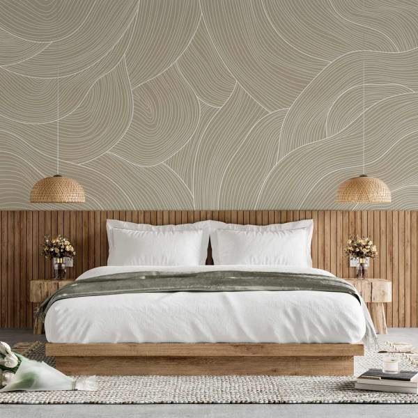 Chambre adulte zen papier peint nature