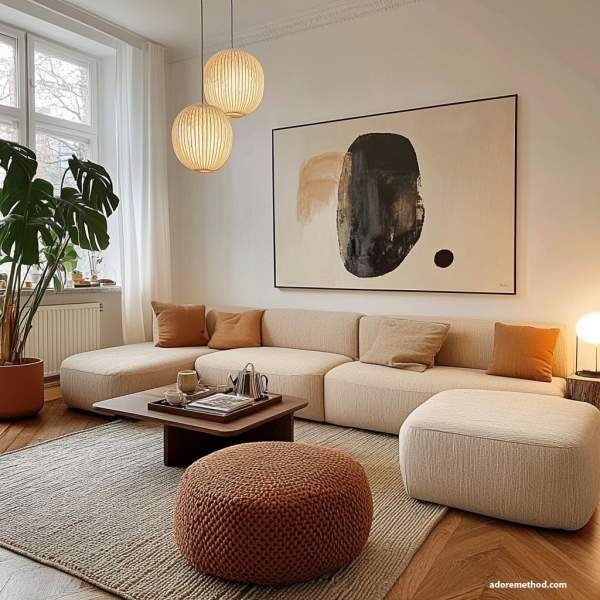 Salon cocooning beige
