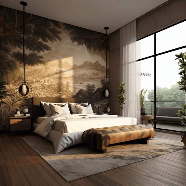 papier peint chambre adulte tendance