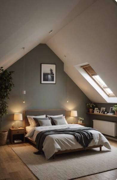 quel mur peindre chambre sous pente
