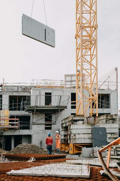 Chantier construction maison