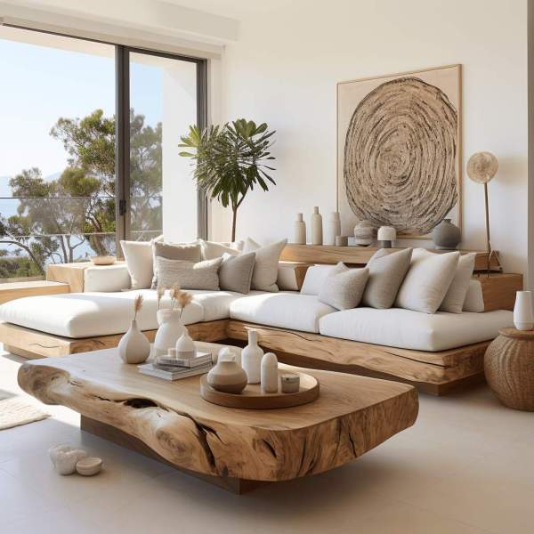 Décoration intérieur blanc et bois